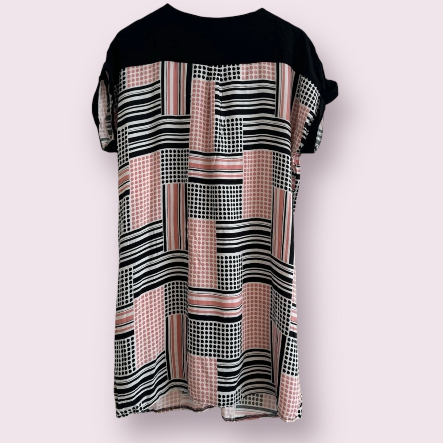Select Size 16 UK Multi Short Sleeve Short Zip Accent T-Shirt Dress