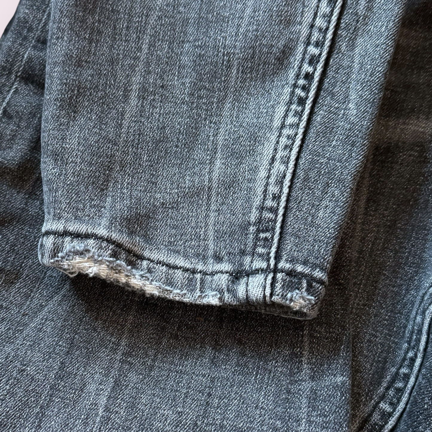 Zara Charcoal Grey Size 10-12 UK Slim Tapered Washed Jeans