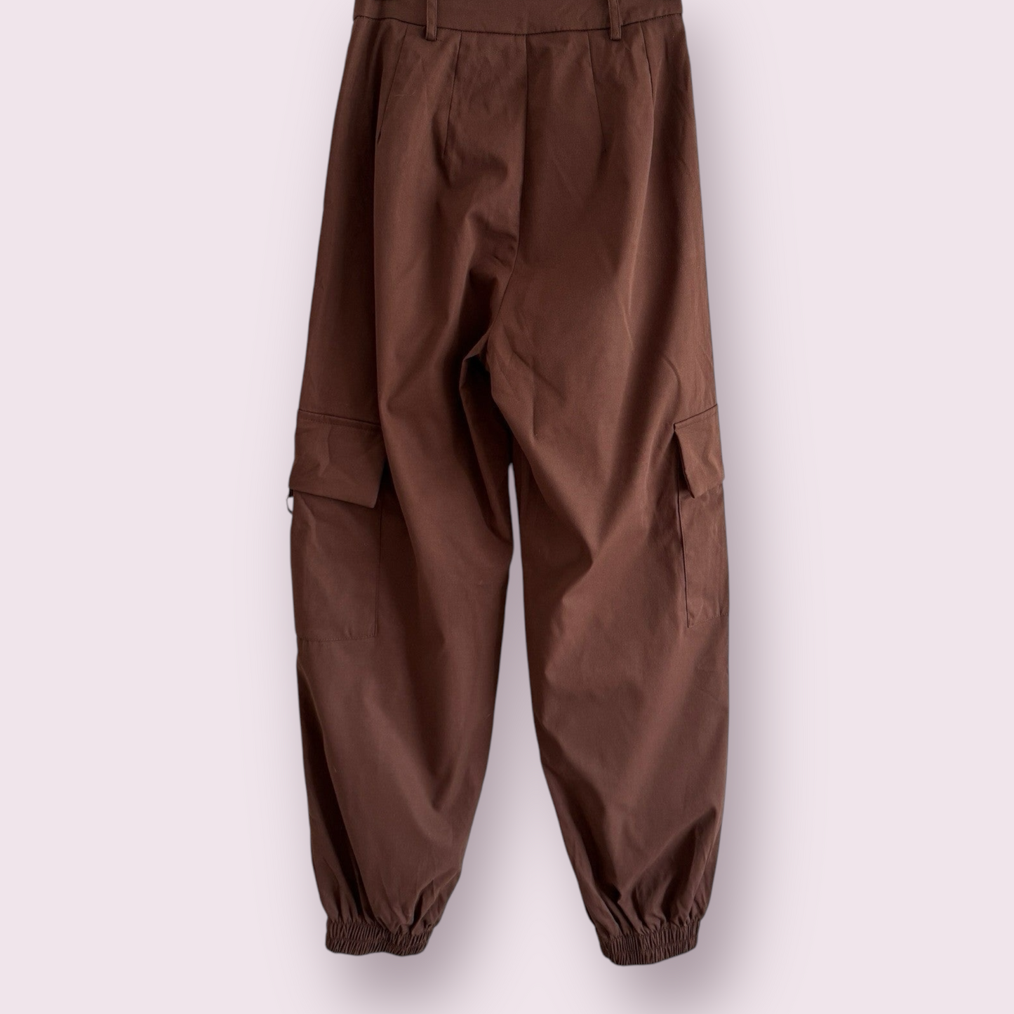 PrettyLittleThing Brown SIZE 8 UK Cuffed Pockets Trousers