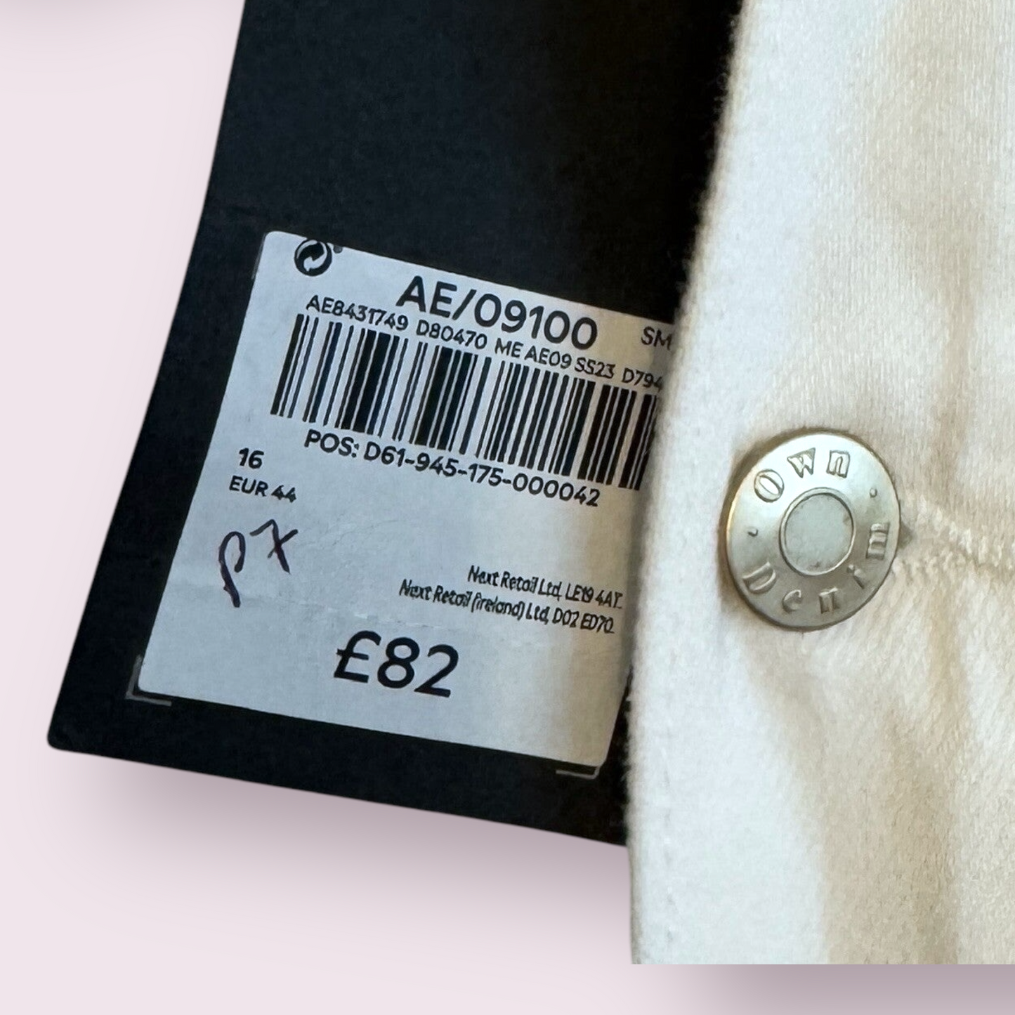 NEW Own (Next) White Size 16 UK Shirt Playsuit Denim RRP £82
