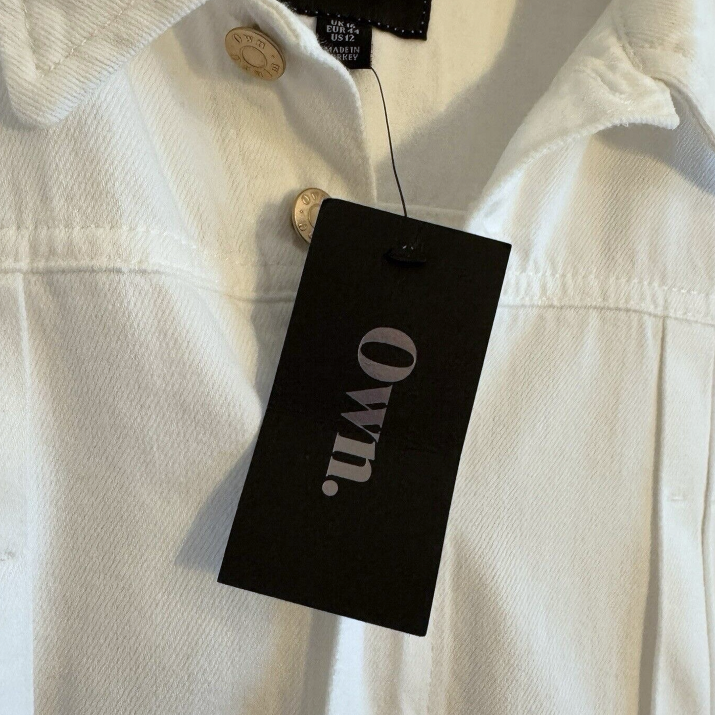 NEW Own (Next) White Size 16 UK Shirt Playsuit Denim RRP £82