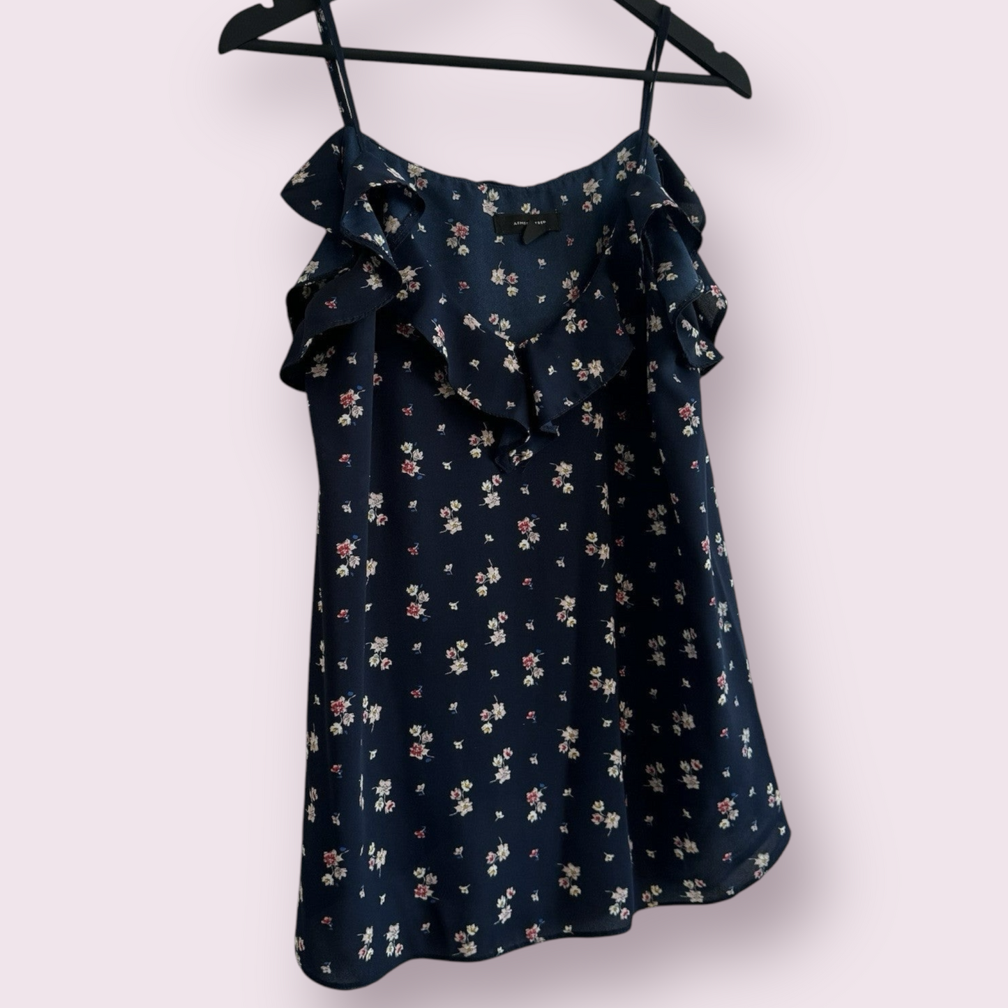 Atmosphere Size 16 UK Blue Floral Ruffle Sleeveless Top Spring Summer