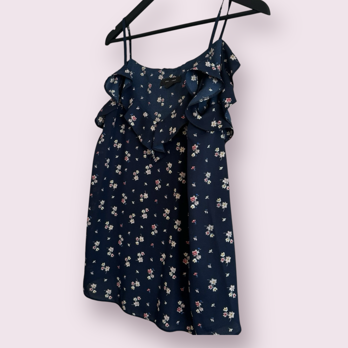 Atmosphere Size 16 UK Blue Floral Ruffle Sleeveless Top Spring Summer