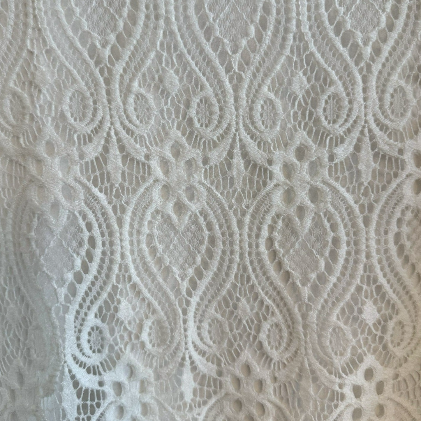 TU Size 22 UK Ivory Lace Short Sleeve Round Neck Layered Top