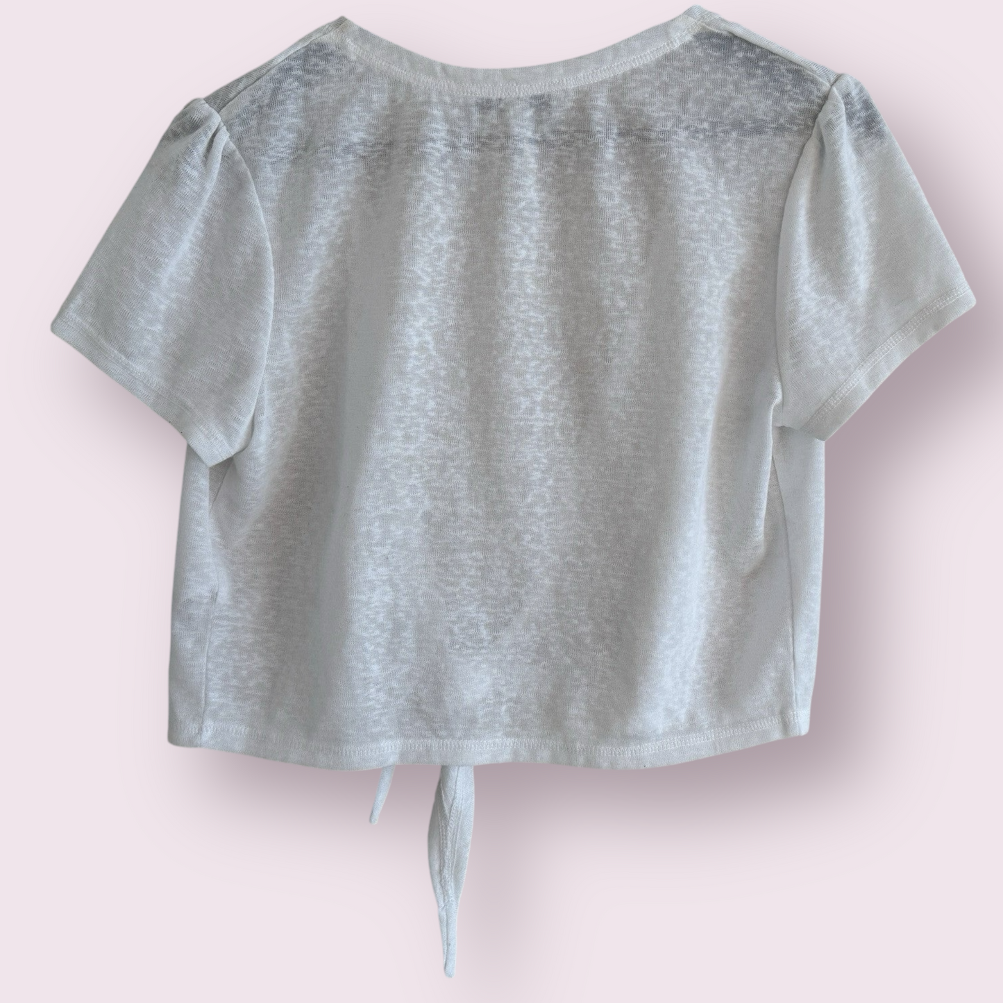 Debenhams Soft White Size 14 UK Short Sleeve Tie Front Shrug Bolero