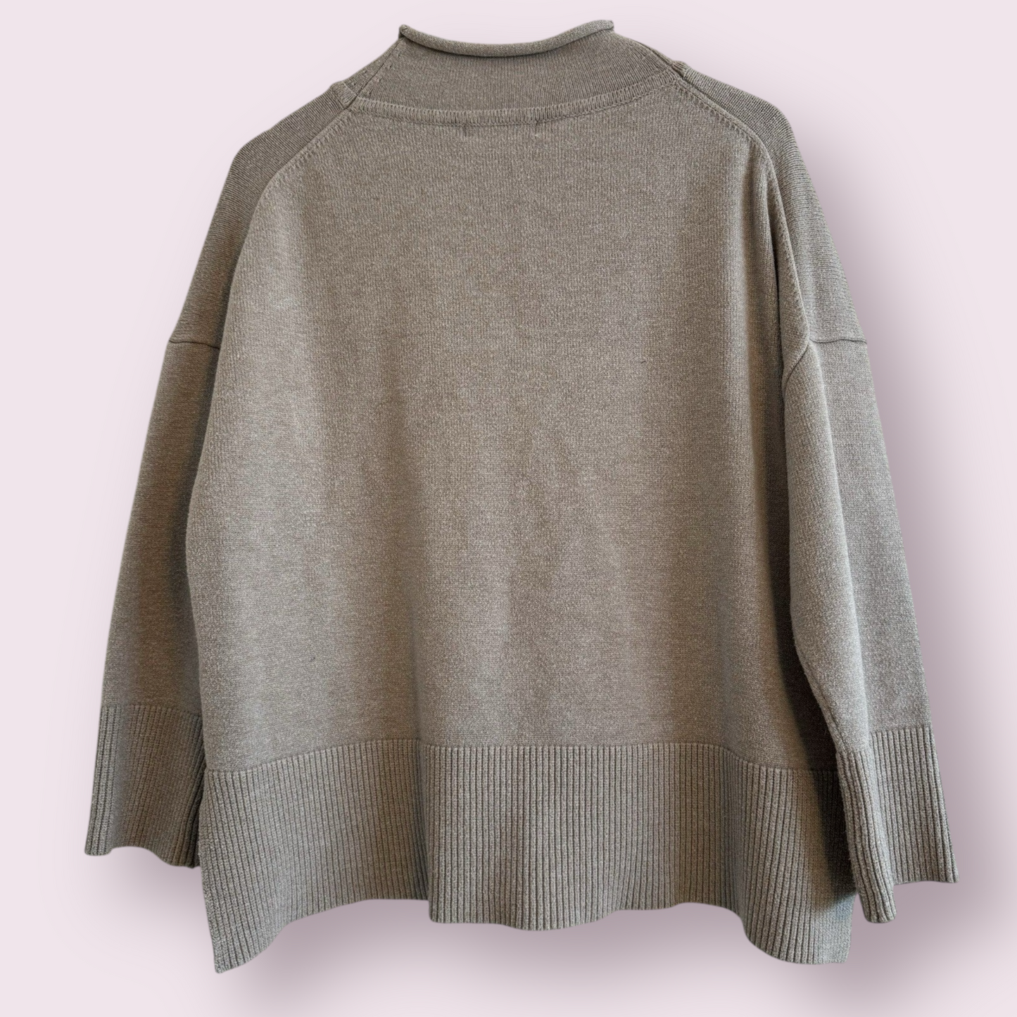 Malissa J Size 18 UK Mushroom Brown Cowl Neck Long Sleeve Jumper