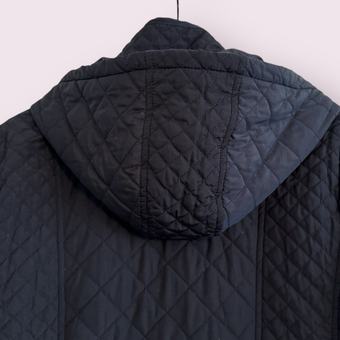 Arabella Addison Size 12-14 UK Blue Quilted Long Sleeved Hooded Jacket With Pockets