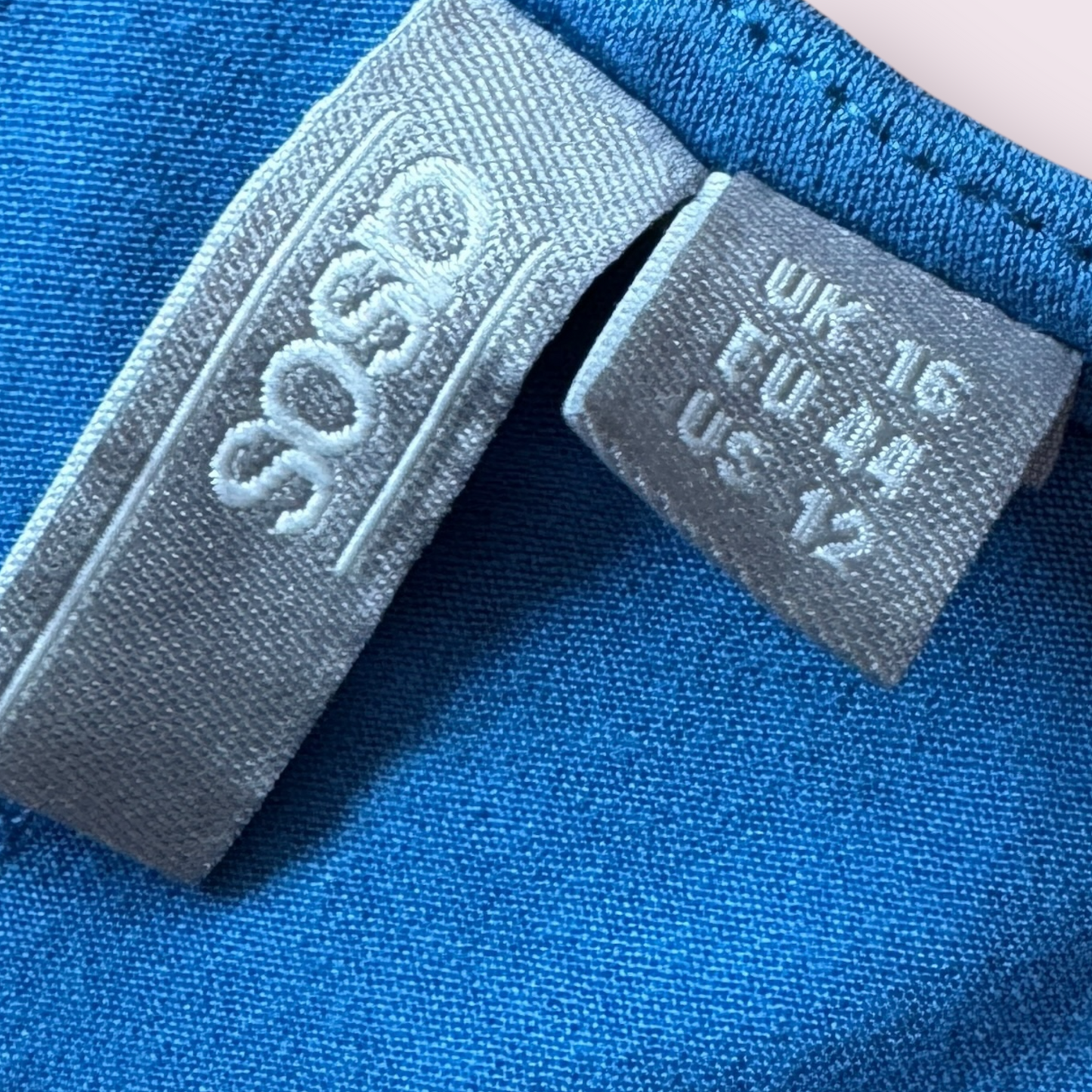 Asos Blue Stretch Size 16 UK Sleeveless Dress Spring Summer