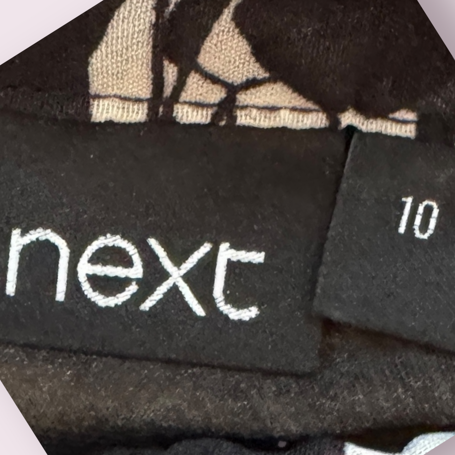 Next Black Multi Floral Size 10 UK Short Sleeve Sheer Pussybow Top