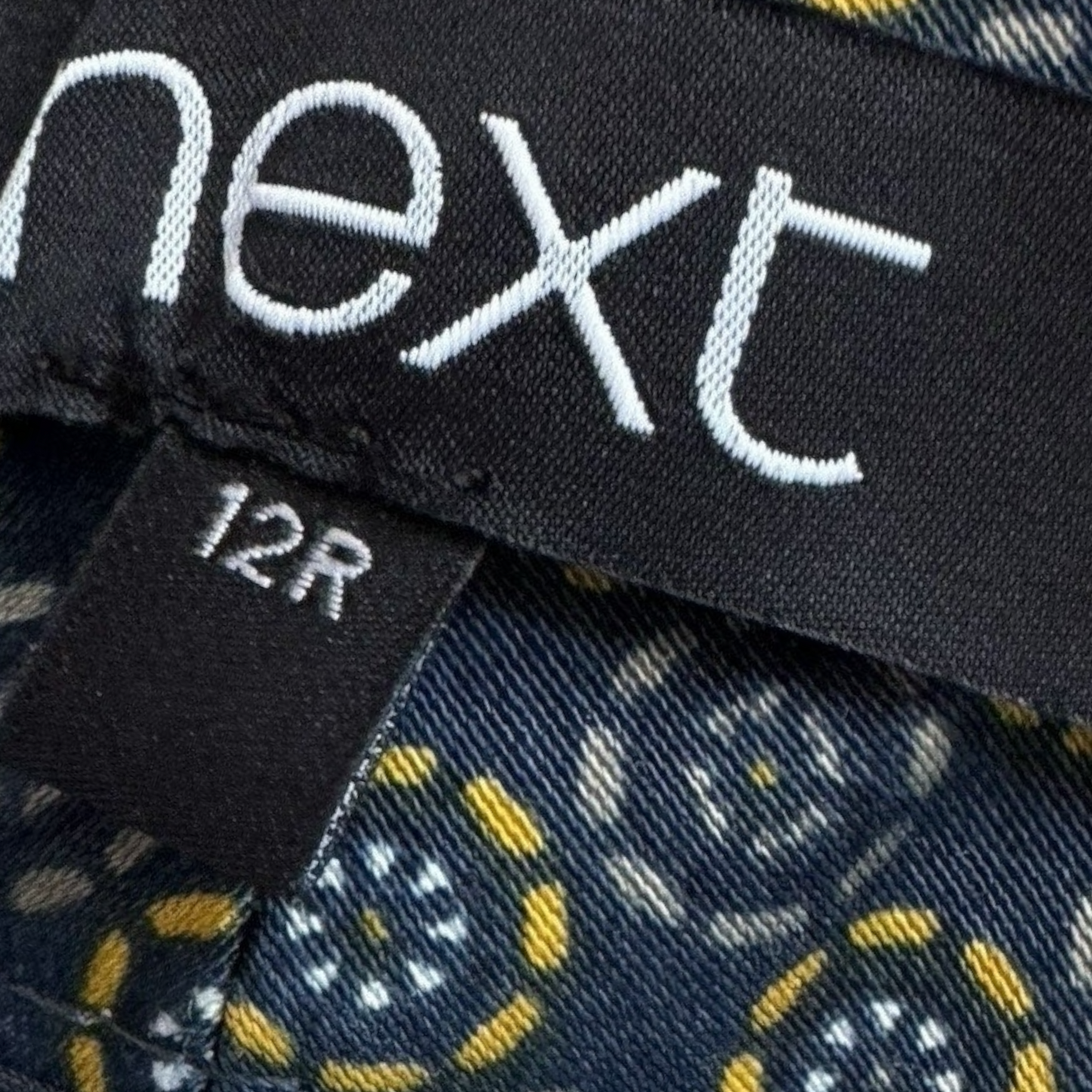 Next Size 12 UK Blue Mix Floral Crop Straight Leg Trousers