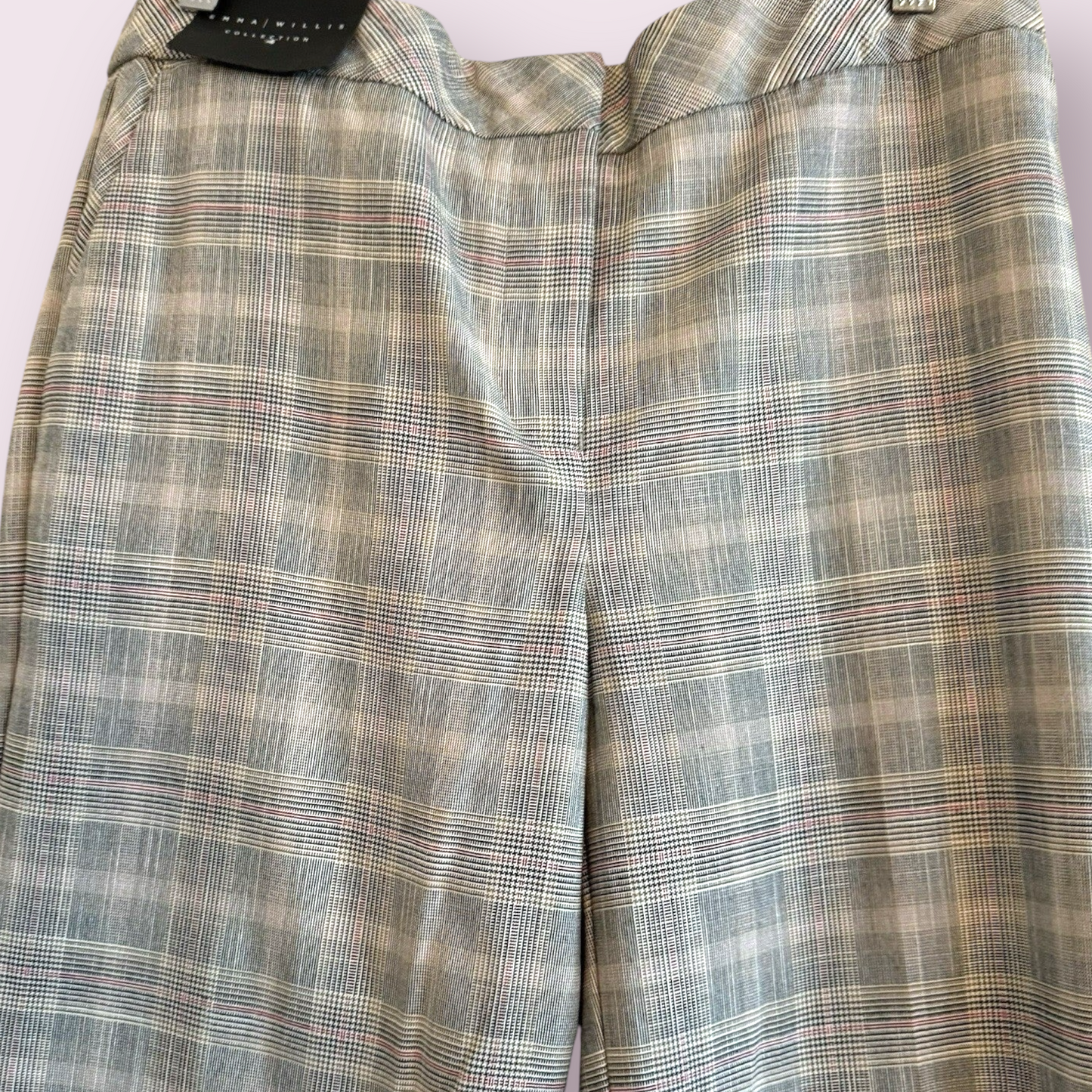 New Emma Willis Next Size 10 UK Grey Checked Wide Leg High Waisted Trousers
