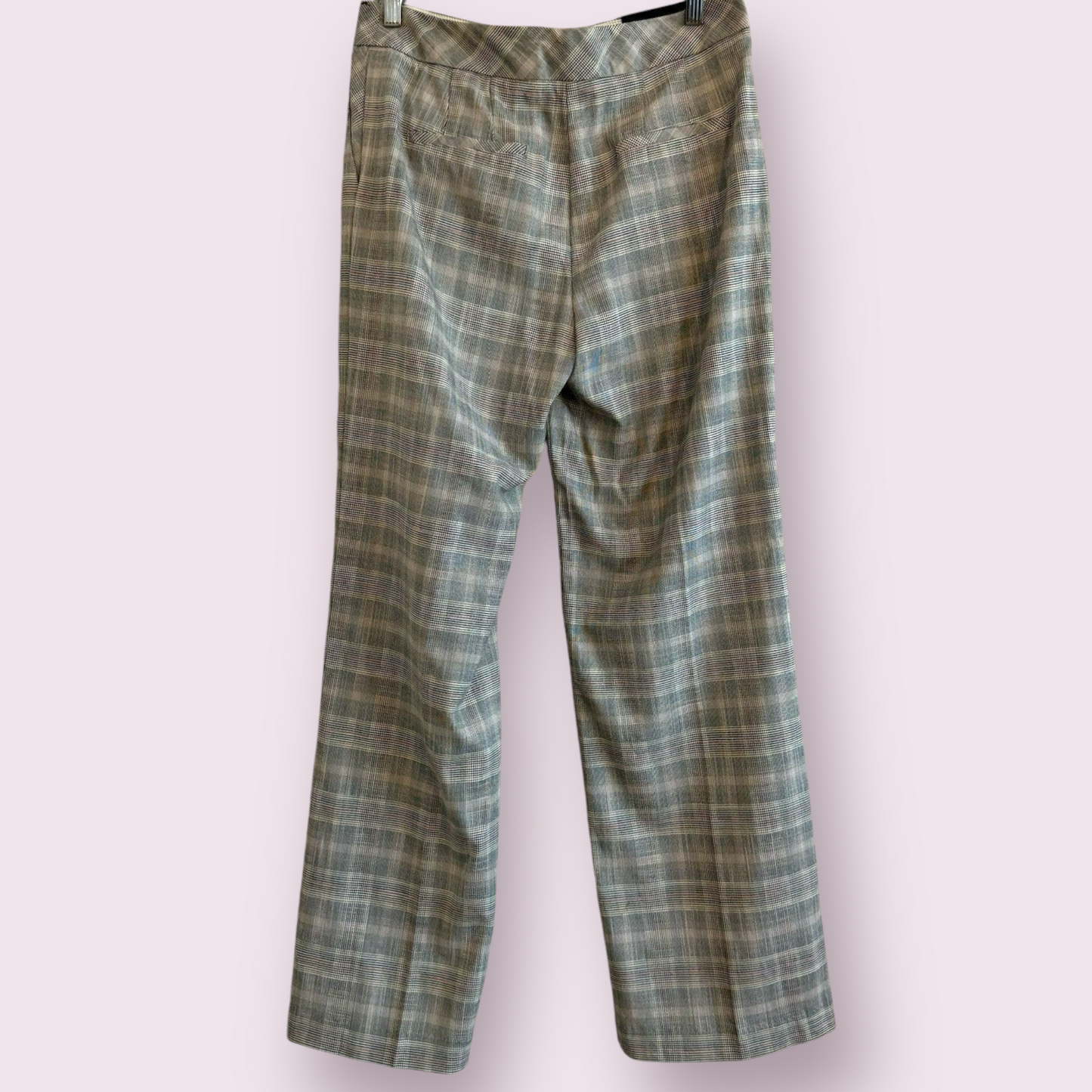 New Emma Willis Next Size 10 UK Grey Checked Wide Leg High Waisted Trousers