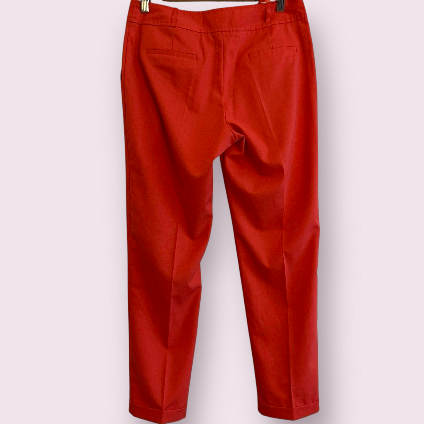 Next Size 10 UK Coral Pleated Front Turn Up Ankle Trousers