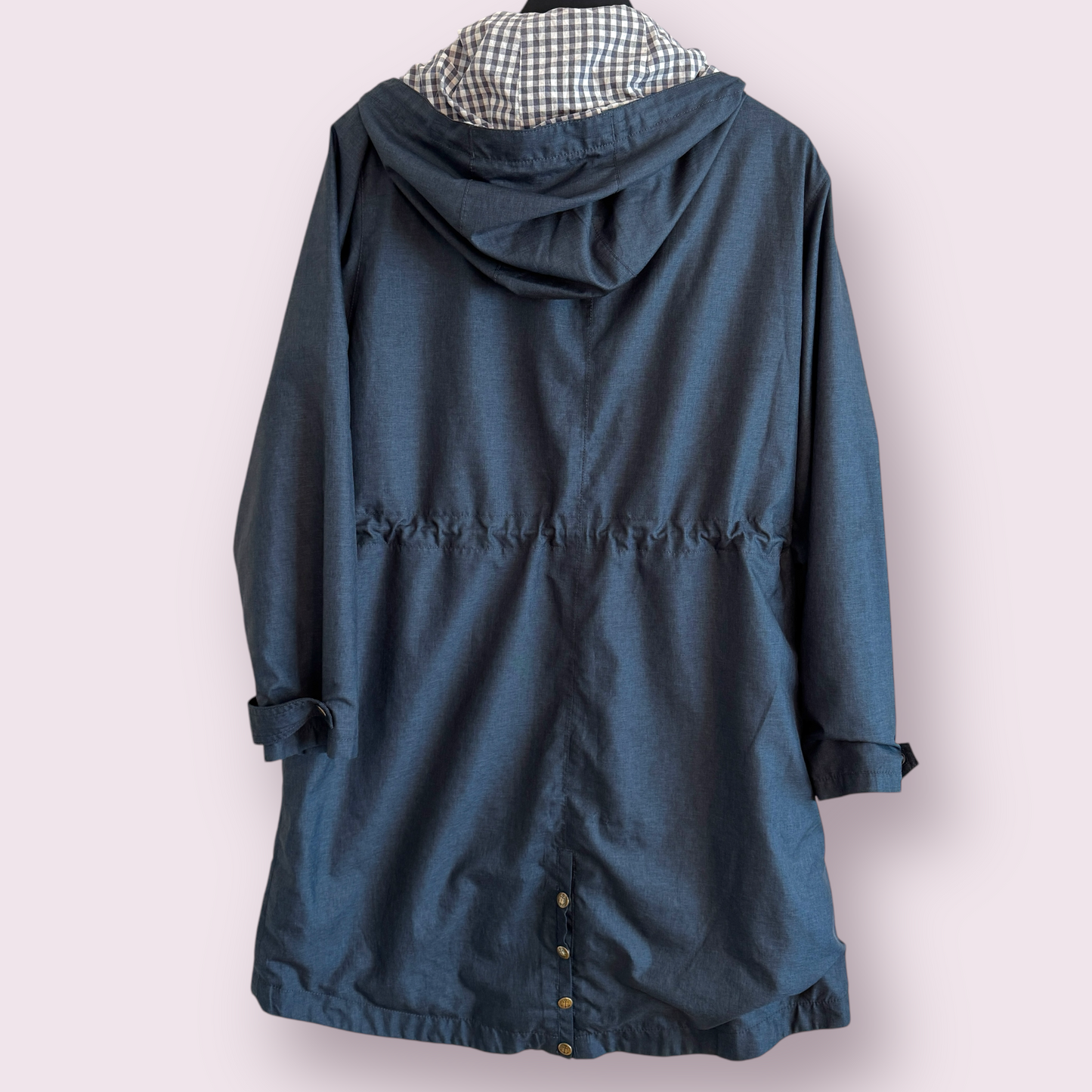 Seasalt Dark Blue Size 14 UK Waterproof Hooded Rain Jacket Coat
