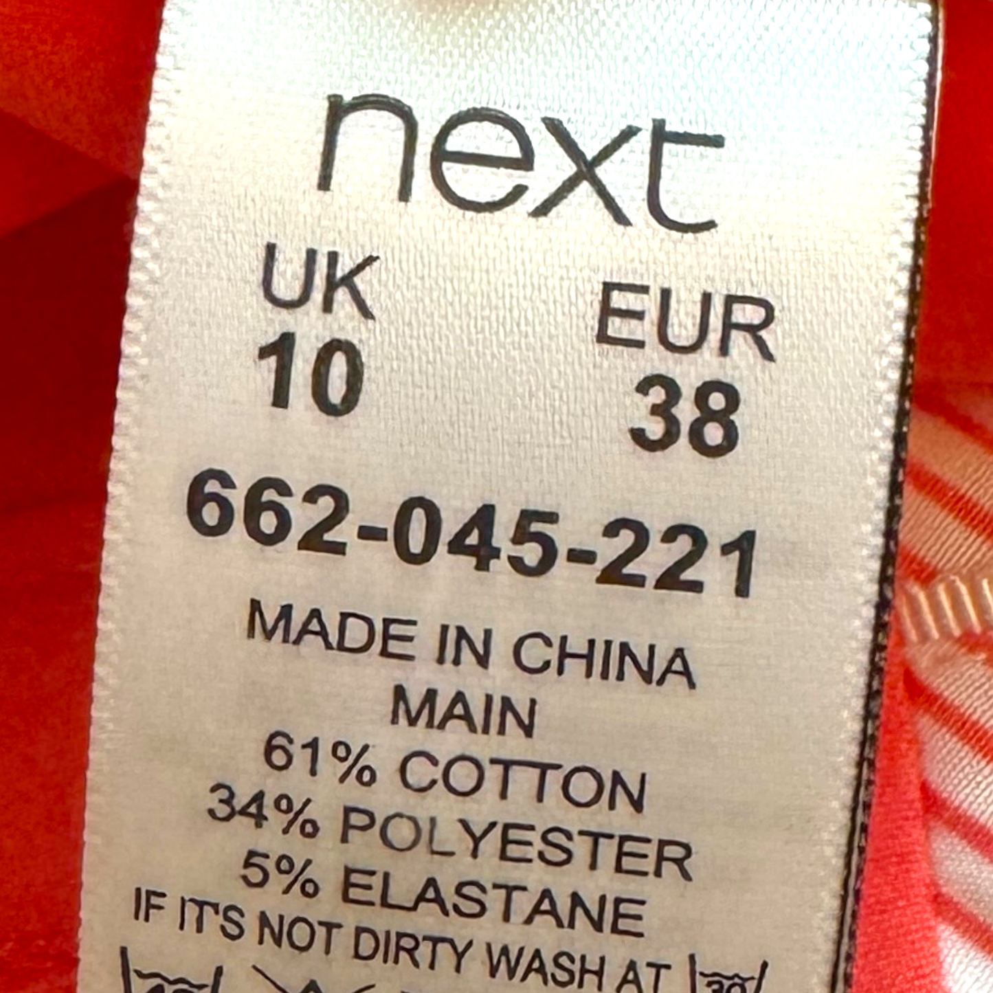 Next Coral Size 10 UK Slim Fit Tapered Trousers