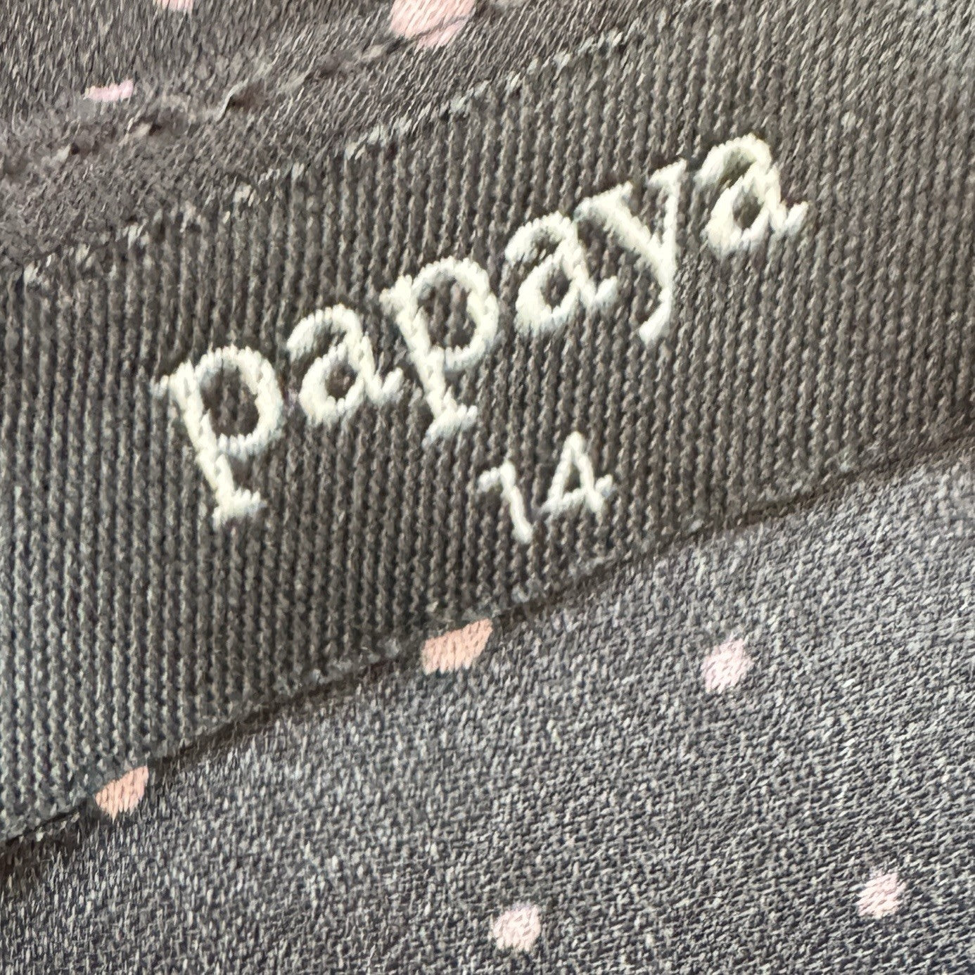 Papaya Black Pink Polka Size 14 UK Short Sleeve Mesh Shoulders Top