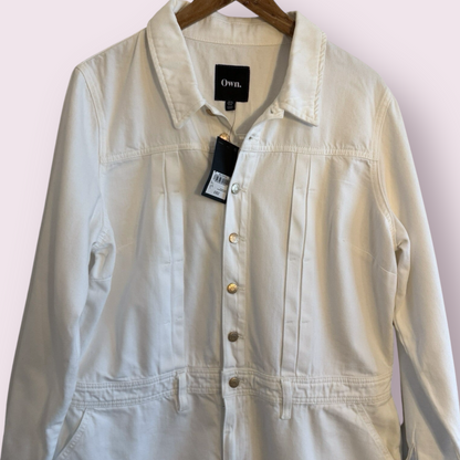 NEW Own (Next) White Size 16 UK Shirt Playsuit Denim RRP £82
