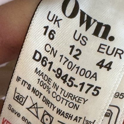 NEW Own (Next) White Size 16 UK Shirt Playsuit Denim RRP £82