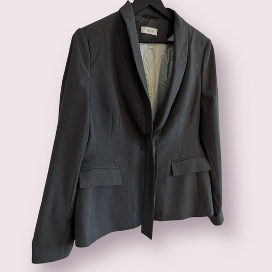 Next Grey Smart Size 18 UK Long Sleeve Lined Jacket Tailored