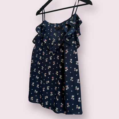 Atmosphere Size 16 UK Blue Floral Ruffle Sleeveless Top Spring Summer