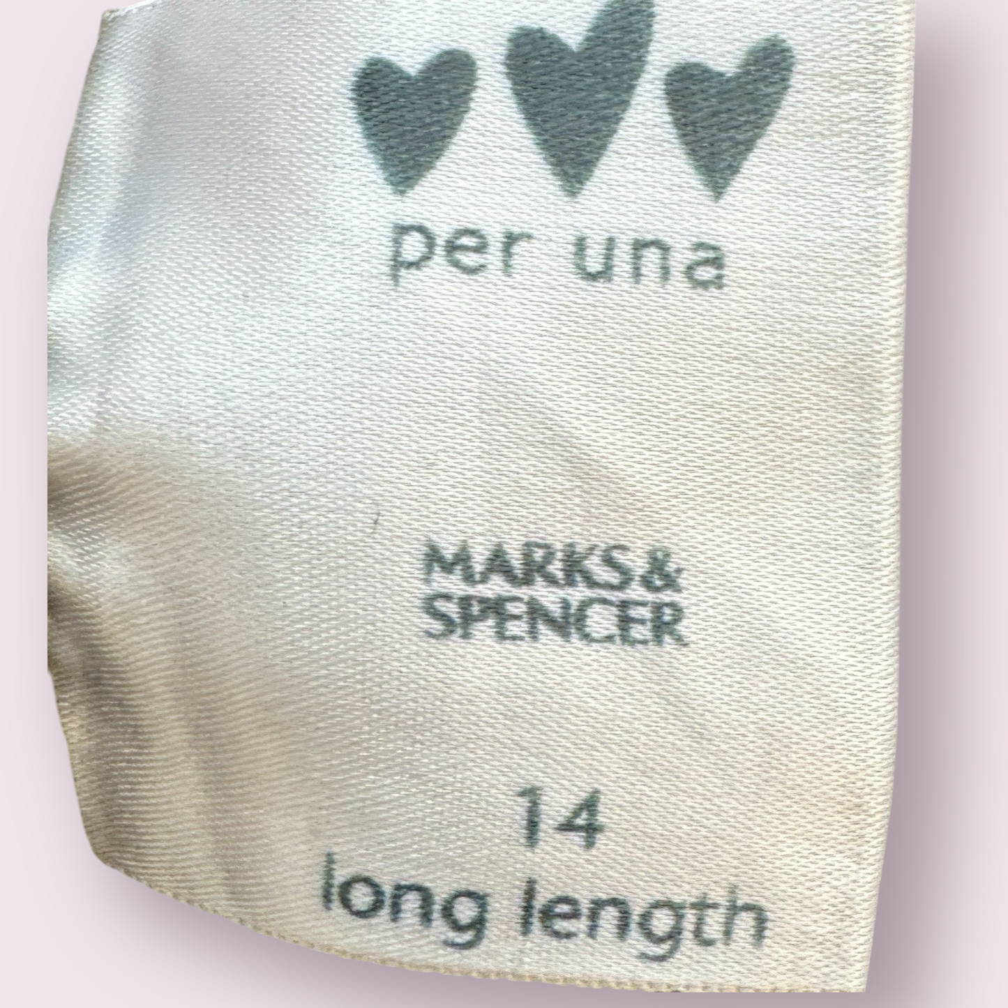 Marks & Spencer Per Una Khaki Green Size 14 Long UK Trousers Check Flare