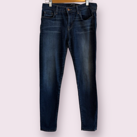 J Brand Dark Blue Denim Size 8-10 UK Skinny Leg Mid Rise Jeans ‘Atlantis’
