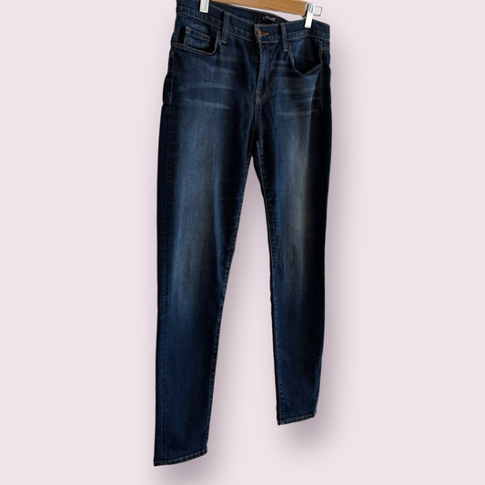 J Brand Dark Blue Denim Size 8-10 UK Skinny Leg Mid Rise Jeans ‘Atlantis’