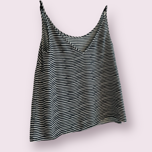 Next Size 18 UK Blue Stripe Sleeveless Top