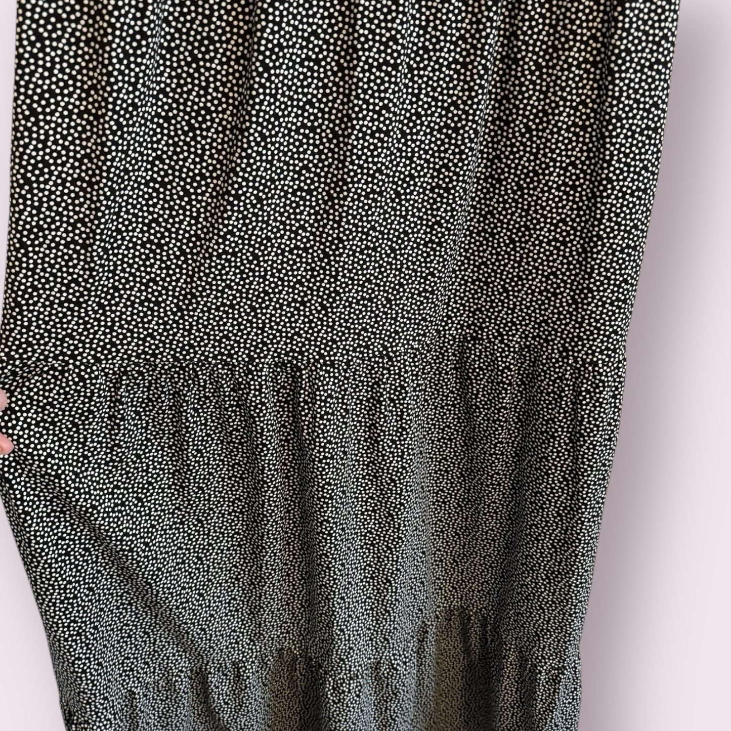 Friends Like These Black Size 16 UK Spotty Maxi Spring Summer Stretch Dress