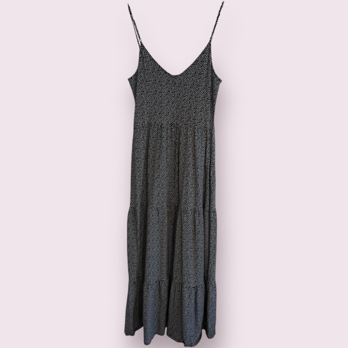 Friends Like These Black Size 16 UK Spotty Maxi Spring Summer Stretch Dress