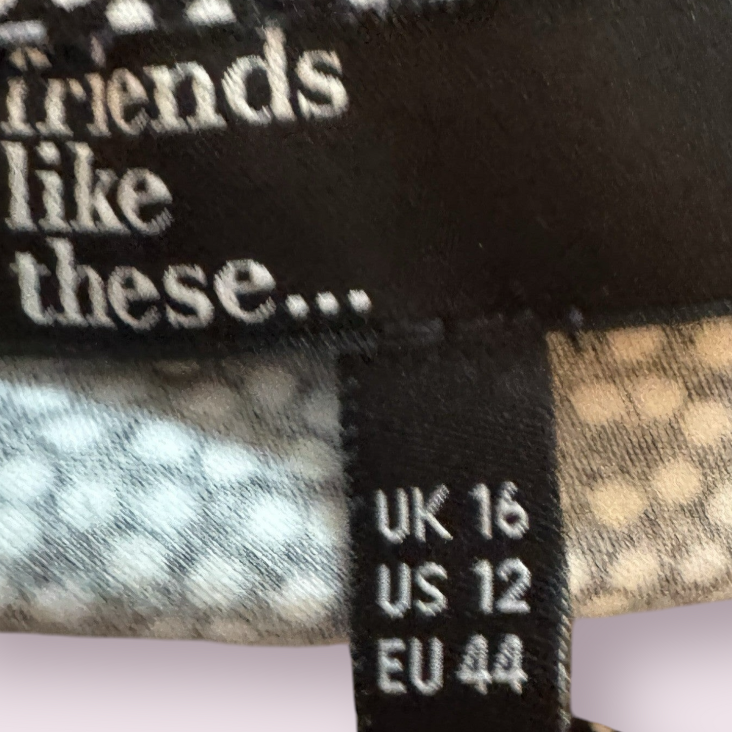 Friends Like These Black Size 16 UK Spotty Maxi Spring Summer Stretch Dress