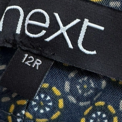 Next Size 12 UK Blue Mix Floral Crop Straight Leg Trousers