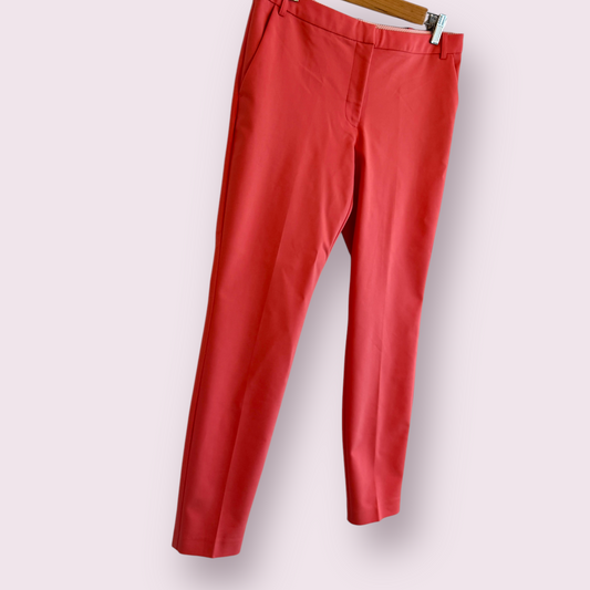 Next Coral Size 10 UK Slim Fit Tapered Trousers